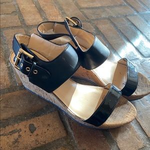 Cork heel sandals
